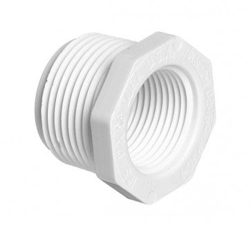 1 1/2" x 1" Threaded Reducer Bushing, MPT x FPT, PVC Schedule 40