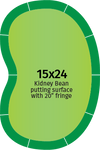 24' x 15' Putting Green Kit with fringe