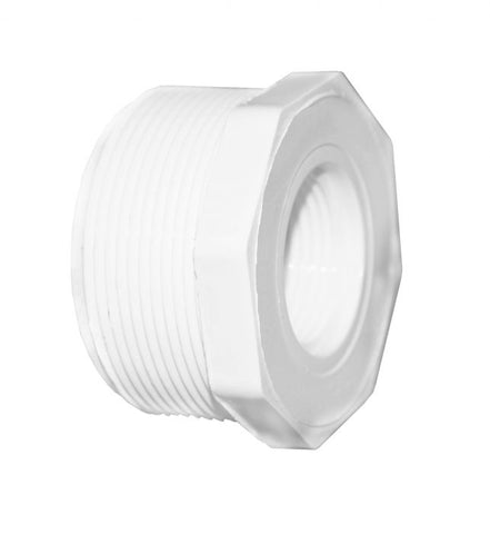 3/4" x 1/2" Threaded Reducer Bushing, MPT x FPT, PVC Schedule 40